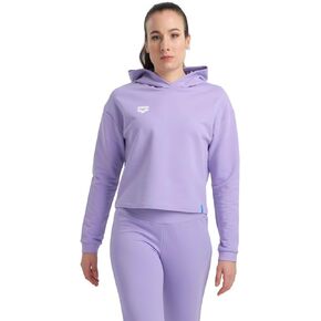 ARENA Women's Fleece Hooded Sweatshirt Long Sleeve Crop Cut Loose Fit Soft Cotton Pullover Hoodie