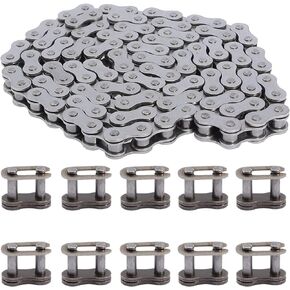 415 Chain 110L Link Heavy Duty for 49cc 50cc 60cc 66cc 70cc 80cc 2-stroke 4-stroke Engine Motor Motorized Bicycle Mini Pit Dirt Bike Scooter ATV Minibike Chopper Motorcycle Motorbike 415-110L