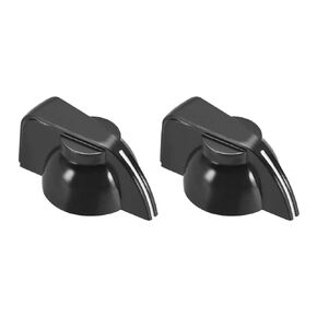 uxcell 2pcs 6.4mm Shaft Hole Potentiometer Knobs for Volume Adjustment Guitar Knob with Set Screw, Black
