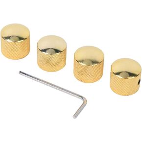4Pcs Guitar Knobs, Dome Volume Tone Control Knob Replacement Parts for Electric Guitar Bass Bass Guitar Knobs Electric Guitar Parts Floyd Gold Guitar Knobs Guitar Volume Knob