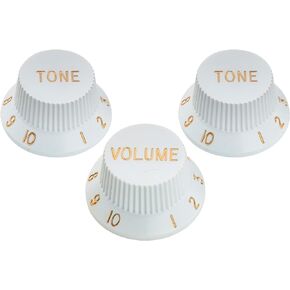 مجموعة مقابض Musiclily Pro Metric مقاس 18 Spline 1 Volume 2 Tone Strat Style لأواني الجيتار المستوردة من آسيا، أسود