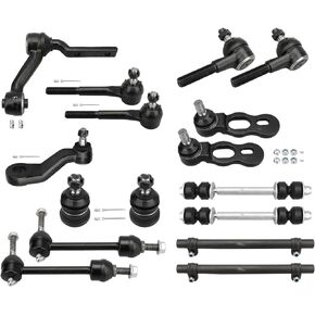 Front Rear Sway Bars + Ball Joints - Tie Rods - Pitman Idler Arm + Adjusting Sleeves 1998 1999 2000 2001 2002 for Ford Crown Victoria; for Lincoln Town Car for Mercury Grand Marquis - 16pc Set