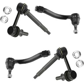 TRQ 4 Piece Steering & Suspension Kit Sway Bar End Links Outer Tie Rod Ends