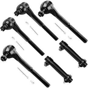 SCITOO 6pcs Suspension Kit Front Inner and Outer Tie Rod Ends and Adjusting Sleeves Complete Kit fit 1968 1969 1970 for Chevrolet C10 Pickup