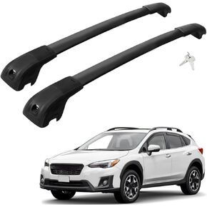 Car Roof Rack Cross Bars Compatible with 2019-2023 Subaru Ascent (for Raised Side Rails), Aluminum Lockable Roof Cross Bars for Kayak Bike Rooftop Cargo Carrier Bag Basket Luggage