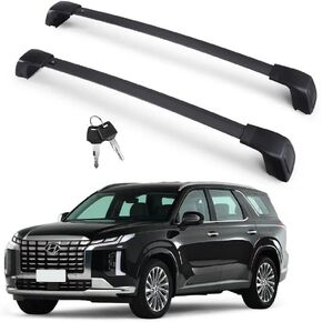 Autekcomma حامل سقفي عالي التحمل العارضة مناسب لشركة Hyundai Palisade 2019-2023 SE SEL محدودة الخط آلية قفل مطورة مضادة للسرقة in Kuwait