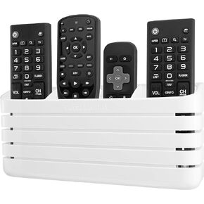 TotalMount Hole-Free Remote Holder – Eliminates The Need to Drill Holes in Your Wall (Premium Black – Modern Design for 3 or 4 Remote Controls)
