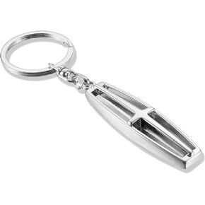 Creative Car Logo Keychain for Car 3D Chrome Metal Alloy Key Chain Gifts for Women and Men Keyring Universal Size