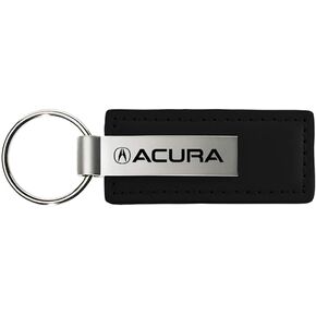 Au-TOMOTIVE GOLD, INC. Officially Licensed Rectangular Leather Key Chain for Acura (Black)