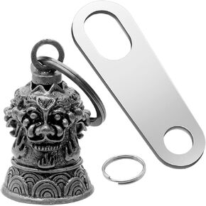 Motorcycle Guardian Luck Bell Biker Car Key Chain Ring Accessories with Motorcycle Bell Hanger