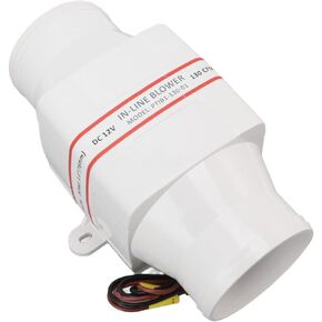 Yosoo in Line Blower, 12V Marine Boat in Line Air Blower Low Current Consumption for Toilet Ventilation (3 Inch)