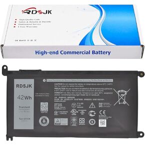 WDX0R Laptop Battery for Dell Inspiron 13 15 5000 7000 7579 7570 7569 7560 7378 5775 5579 5578 5570 5568 5567 5565 5379 5378 5368 Latitude 3590 3500 3490 3400 3390 3340 3190 3180 Vostro 5468 5568 42Wh
