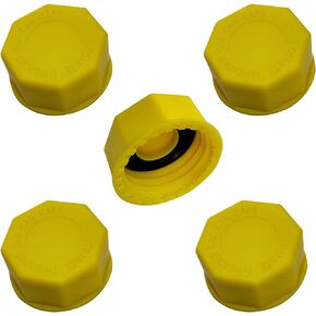 Gas Can Cap Replacement,Gas Can Caps with Coarse Thread Style,Fits Most Ggas Cans, Coarse Thread Cap to Prevent Fuel Leakage (Pack of 2 Yellow)