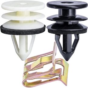 Rexka 15 Sets Door Trim Panel Retainer Clips Kits for GM Chevy Buick GMC Hummer Avalanche Malibu Silverado Tahoe Trailblazer GMC Envoy Sierra Suburban Yukon 11519031 11519032 11588650
