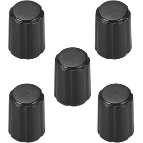 uxcell 5pcs, 4x6mm D Type Potentiometer Control Knobs for Electric Guitar Volume Tone Knobs Black