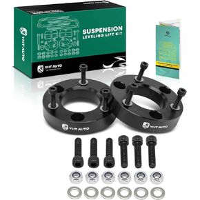 YHTAUTO 2 inch Front Leveling Lift Kit Compatible with 2004-2023 Nissan Titan/Armada, RWD/4WD, Aluminum Strut Spacers Suspension Leveling Kit w/Hardware Kit Set of 2