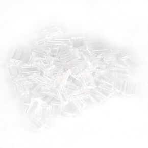 Rimless Frames Sleeves, 100pcs New Clear Plastic Compression Sleeves Rimless Glasses Repair Kit Rimless Glasses Compression Sleeve Repair Set For Rimless Glasses Fixing Accessories Tools(1.6*0.8*0.7)