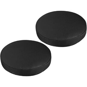 Healifty 2pcs Stretchy Round Bar Stool Covers PU Leather Round Chair Seat Covers Slipcover Washable Stool Cushion Elastic Bar Chair Covers for Dia 30cm