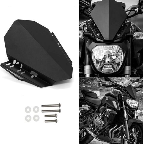 CNC الزجاج الأمامي للدراجات النارية الزجاج الأمامي الألومنيوم ل FZ07 FZ-07 MT07 MT-07 2018 2019 2020 in Kuwait