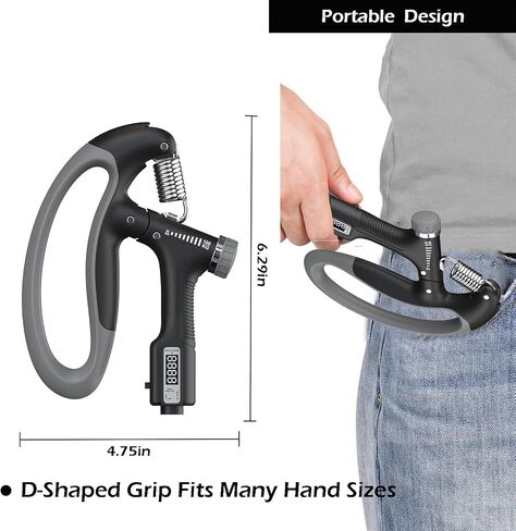 Grip Strength Trainer, Hand Grip Strengthener, Forearm Strengthener with Adjustable Resistance 22-220Lbs, grip strength,for Strength Muscle Building and Injury Recover in Saudi Arabia