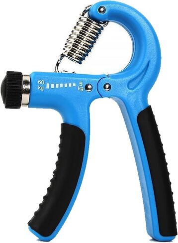 Grip Strengthener 5-60kg Rubber Handle Adjustable Stretcher Hand Trainer Forearm Finger Wrist Gripper Exerciser Squeezer Workout 1 Pack in Saudi Arabia
