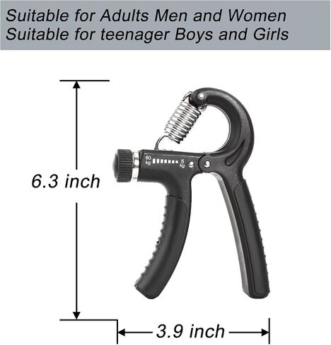 Grip Strengthener 5-60kg Rubber Handle Adjustable Stretcher Hand Trainer Forearm Finger Wrist Gripper Exerciser Squeezer Workout 1 Pack in Saudi Arabia