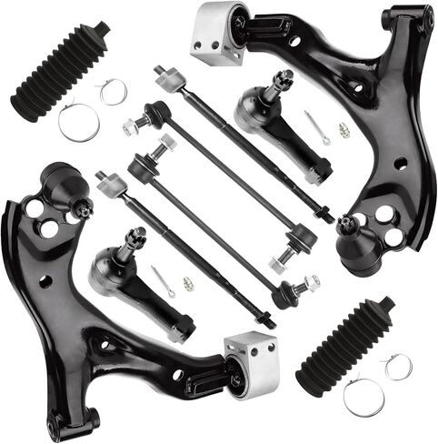 10pc Set Front Suspension Kit Lower Control Arm Ball Joint Inner Outer Tie Rod End w/Steering Boot Sway Bar Link Replacement 2005-2007 For Chevy Equinox For Pontiac Torrent For Saturn Vue in Saudi Arabia
