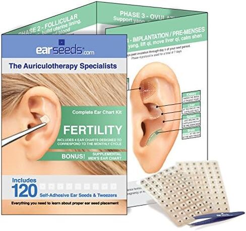 Fertility Ear Seed Kit- 120 Ear Seeds, Stainless Steel Tweezer in Saudi Arabia
