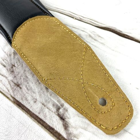 Walker & Williams C-44-WHT Aged White Premium Grain Leather Padded Guitar Strap 3" Wide With Nickel Conchos For Acoustic, Electric, And Bass Guitars in Saudi Arabia