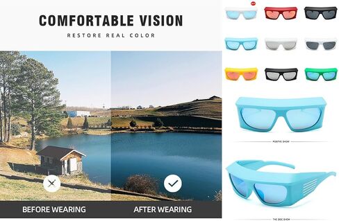 Vintage Cycling Sunglasses - Kurt Cobain Clout Goggles - Oversized Rectangular Frames - Retro Eyewear in Saudi Arabia