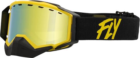 نظارات Fly Racing 2023 Zone Snow Goggle (أسود/غروب الشمس مع مرآة زرقاء سماوية/عدسة كهرمانية، للبالغين) in Saudi Arabia