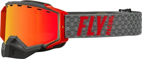 نظارات Fly Racing 2023 Zone Snow Goggle (أسود/غروب الشمس مع مرآة زرقاء سماوية/عدسة كهرمانية، للبالغين) in Saudi Arabia