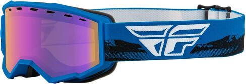 نظارات Fly Racing 2023 Zone Snow Goggle (أسود/غروب الشمس مع مرآة زرقاء سماوية/عدسة كهرمانية، للبالغين) in Saudi Arabia