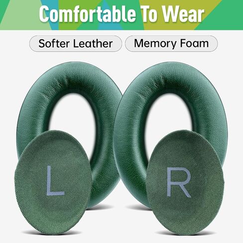وسائد أذن بديلة لسماعات الرأس Bose QuietComfort QC45، QC35، QC35 ii، وسائد الأذن مع جلد بروتين أكثر نعومة، رغوة عزل الضوضاء (أخضر) in Saudi Arabia