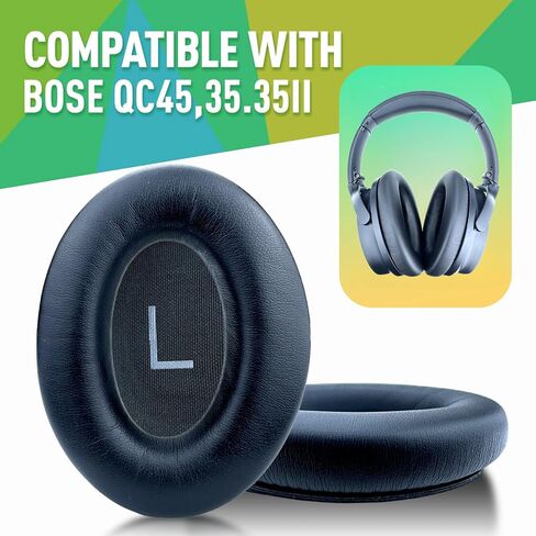 وسائد أذن بديلة لسماعات الرأس Bose QuietComfort QC45، QC35، QC35 ii، وسائد الأذن مع جلد بروتين أكثر نعومة، رغوة عزل الضوضاء (أخضر) in Saudi Arabia