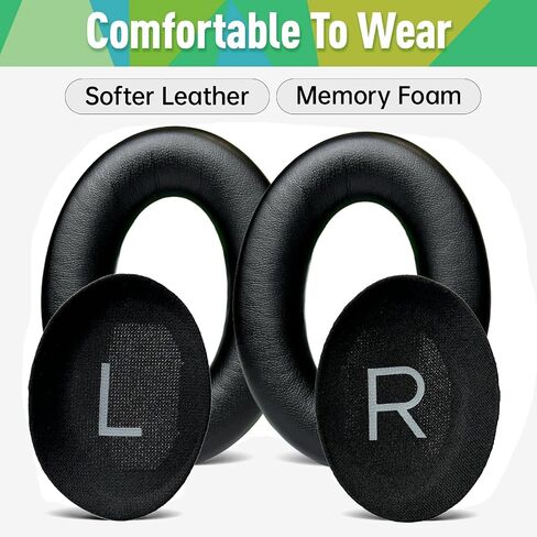 وسائد أذن بديلة لسماعات الرأس Bose QuietComfort QC45، QC35، QC35 ii، وسائد الأذن مع جلد بروتين أكثر نعومة، رغوة عزل الضوضاء (أخضر) in Saudi Arabia