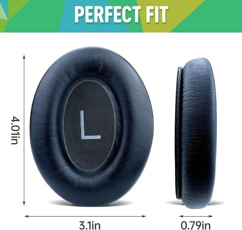 وسائد أذن بديلة لسماعات الرأس Bose QuietComfort QC45، QC35، QC35 ii، وسائد الأذن مع جلد بروتين أكثر نعومة، رغوة عزل الضوضاء (أخضر) in Saudi Arabia