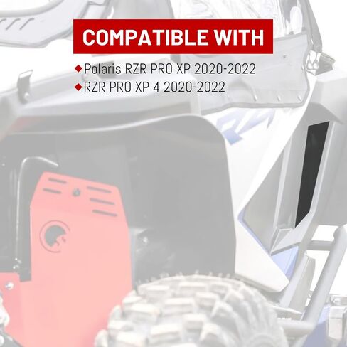 Polaris RZR PRO XP Fender Flares Accessories,Rear Wheel Well Block Offs Inner Splash Fender Mud Guard Compatible with 2020 2021 2022 Polaris RZR PRO XP,Black,2PCS in Saudi Arabia