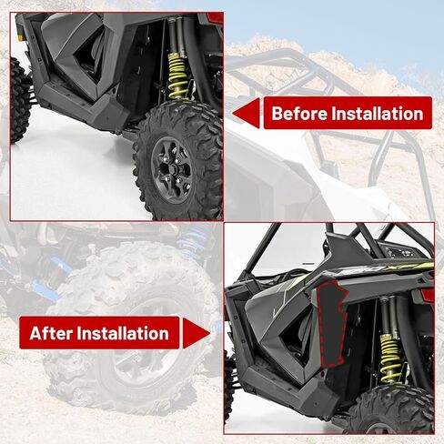 Polaris RZR PRO XP Fender Flares Accessories,Rear Wheel Well Block Offs Inner Splash Fender Mud Guard Compatible with 2020 2021 2022 Polaris RZR PRO XP,Black,2PCS in Saudi Arabia