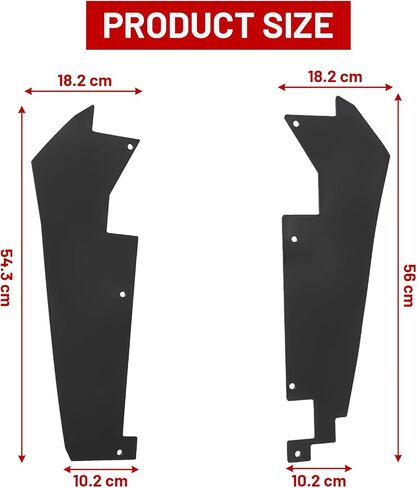Polaris RZR PRO XP Fender Flares Accessories,Rear Wheel Well Block Offs Inner Splash Fender Mud Guard Compatible with 2020 2021 2022 Polaris RZR PRO XP,Black,2PCS in Saudi Arabia