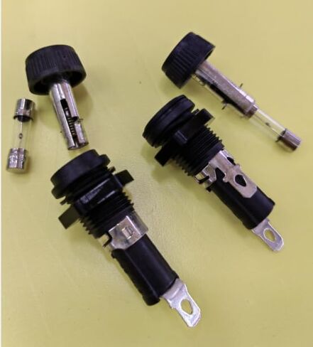 5021 Panel Mount AGC/MDL Automotive Fuse Holder, Black in Saudi Arabia