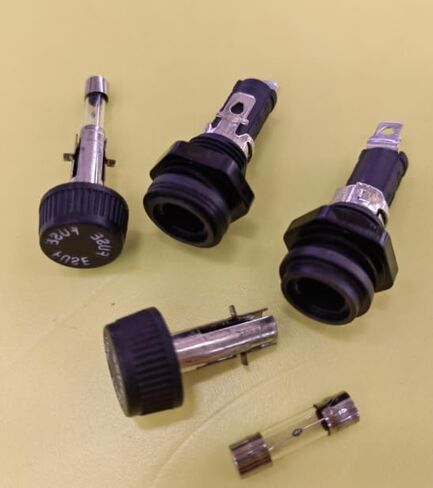 5021 Panel Mount AGC/MDL Automotive Fuse Holder, Black in Saudi Arabia