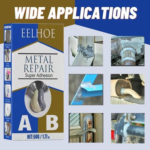 Metal bonding Repair Paste, Super Glue Gel Paste(A+B), Filler, Adhesive for Cast Iron, Radiator Cold Weld high Heat Resistant Glue, Industrial (80 Gram), (PASAWA 1001) in Saudi Arabia