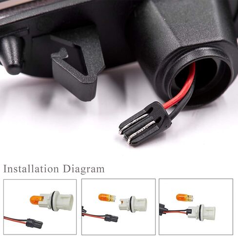 استبدال مصابيح علامة الجانب الأمامي LED لكاديلاك XTS 2013 2014 2015 2016 2017 عدسات شفافة كهرمان LED مجموعة مصابيح الانعطاف الفردية تحل محل مصابيح Sidemarker OEM in Kuwait