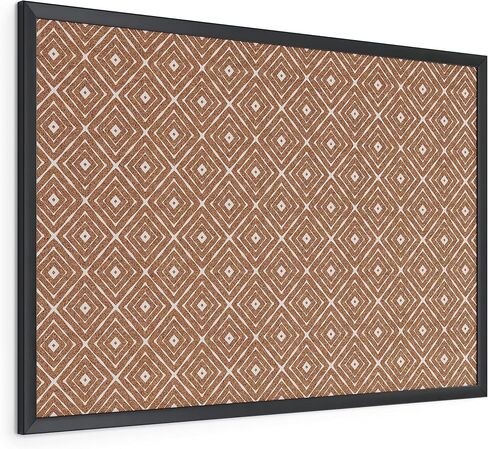 لوحة إعلانات الفلين من U Brands، مقاس 16 × 20 بوصة، إطار خشبي أسود، طباعة مربعة بتصميم عصري (305U00-01) in Kuwait