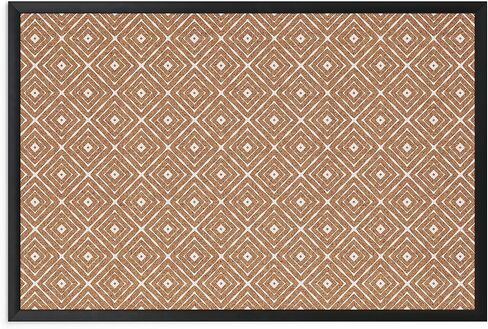لوحة إعلانات الفلين من U Brands، مقاس 16 × 20 بوصة، إطار خشبي أسود، طباعة مربعة بتصميم عصري (305U00-01) in Kuwait