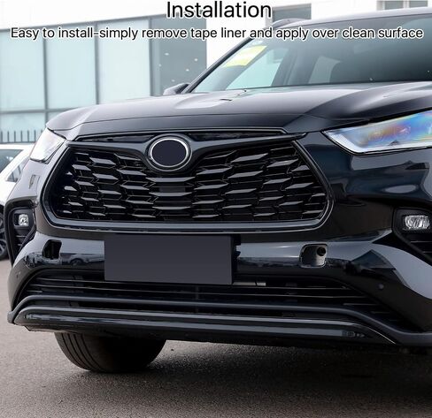 For Toyota Highlander Chrome Grille Mesh Cover Trims,Sporty Updated Luxury Front Grille Frame for Highlander 2024 2023 2022 2021 2020 L, LE, XLE, Bronze Edition, Limited, Platinum-Gloss Black in Saudi Arabia