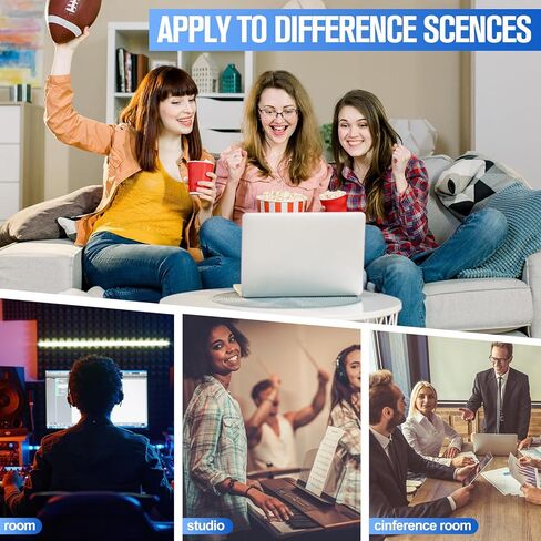 60 حزمة 12 × 12 × 2 في ألواح الرغوة الصوتية، ألواح إسفنجية عازلة للصوت هرمية مع ألواح إسفنجية صوتية عازلة للصوت عازلة للهب ذاتية اللصق عالية الكثافة للمكتب in Kuwait