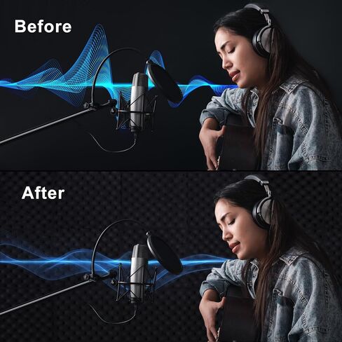 36 حزمة من ألواح الرغوة الصوتية مقاس 12 × 12 × 1 بوصة، ألواح إسفنجية عازلة للصوت هرمية مع لوحات جدارية رغوية عالية الكثافة من كرتون البيض الأسود ذاتية اللصق للمكاتب المنزلية وخاصية إلغاء امتصاص الضوضاء in Kuwait