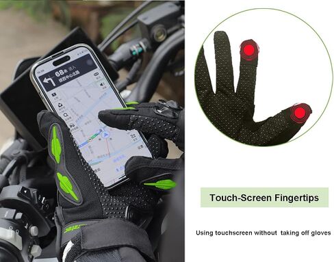 Motorcycle Motocross Gloves for Men and Women,Touchscreen Mountain Dirt Bike Gloves,Full Finger Non-Slip MX MTB ATV BMX Road Racing,Biking,Riding Cycling Bicycle Sports Gloves in Saudi Arabia